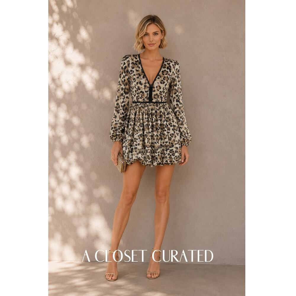Aje Leopard Mini Dress 2